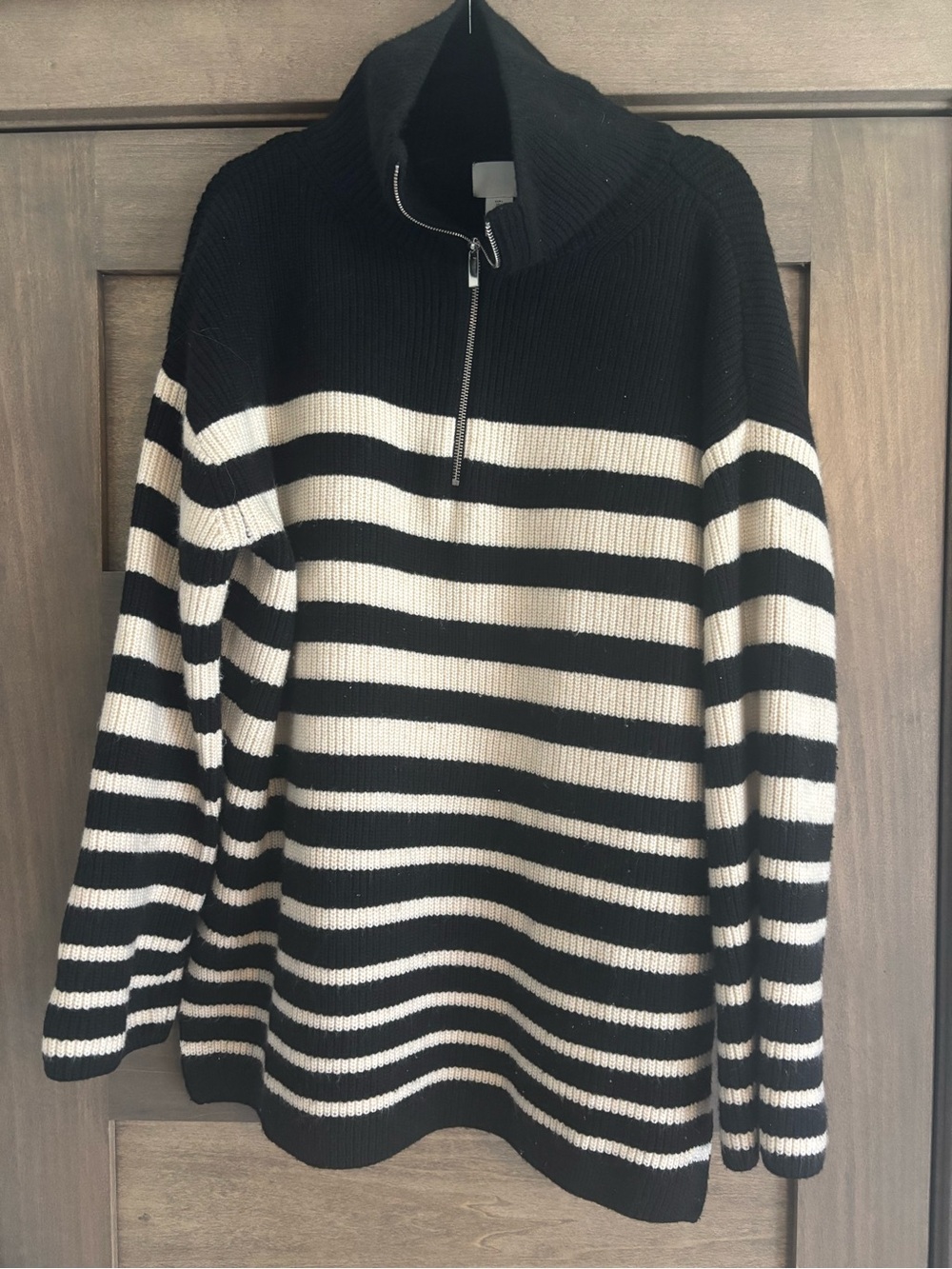 H&M Black Ribbed Knit Sweater